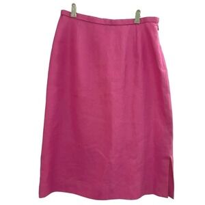 Pendleton 100% Linen Hot Pink Pencil Skirt Knee Length - Sz 10
